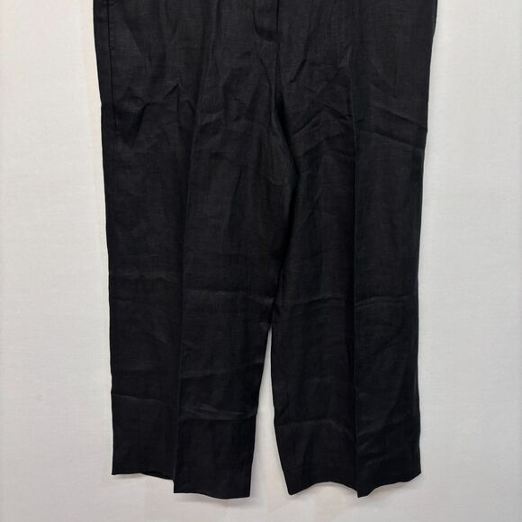 NWT J Crew Women 100% Linen Wide Leg Cropped Pants Size Small D032 -21 - Picture 15 of 16